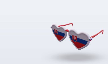 3D güneş gözlüğü Slovakya bayrağını sever.