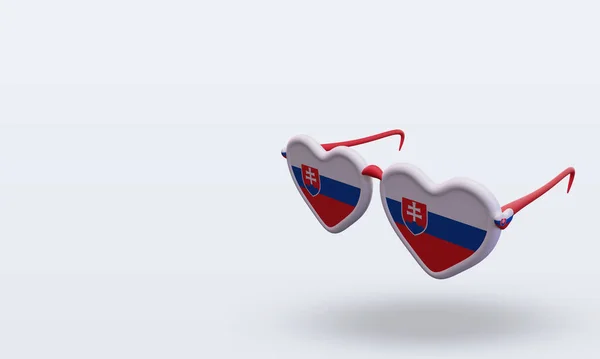 Sonnenbrillen Lieben Slowakei Flagge Mit Rechter Ansicht — Stockfoto