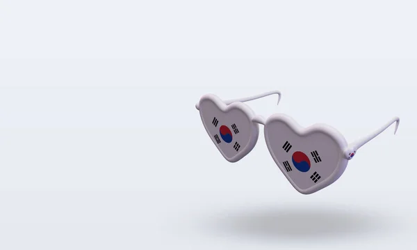 Sonnenbrillen Lieben Südkorea Flagge Mit Rechter Ansicht — Stockfoto