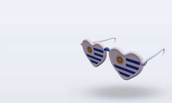 3D güneş gözlüğü Uruguay bayrağını sever.