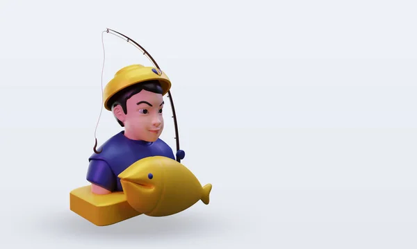 3d Balıkçı Barbados bayrağı sola bakıyor