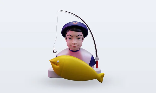 3d Balıkçı Malezya bayrağı cephe görüntüsü veriyor
