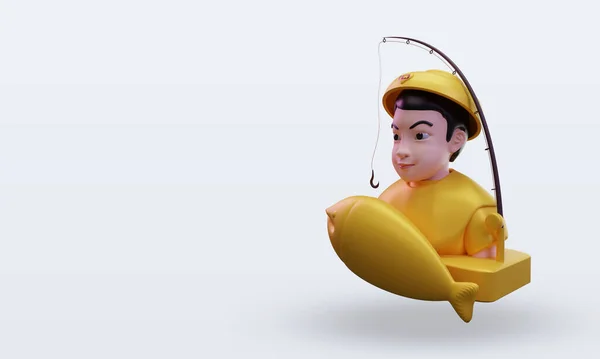 3d Balıkçı Sri Lanka bayrağı sağa bakıyor