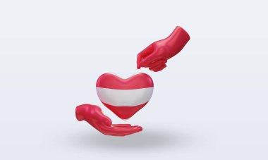 3D Bağış Günü Avusturya bayrağı öne bakıyor