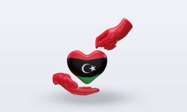 3D Bağış Günü Libya bayrağını dalgalandırıyor