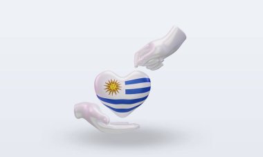 3D Bağış Günü Uruguay bayrağı öne bakıyor