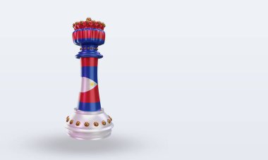 3d Satranç Kralı Filipinler bayrağı sol görüşü yansıtıyor