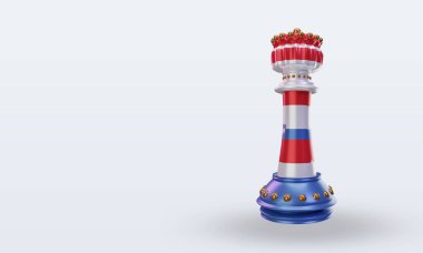 3d satranç kralı Slovenya bayrağı sağa bakıyor