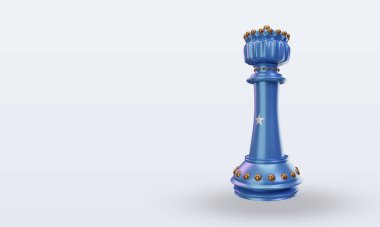 3D Satranç Kralı Somali bayrağı sağa bakıyor