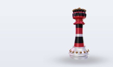 3D Satranç Kralı Yemen bayrağı sağa bakıyor