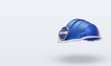3D Mühendis El Salvador bayrağı sağ görünüm
