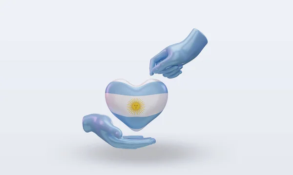 Charity Day Argentina Flag Rendering Front View — Foto de Stock