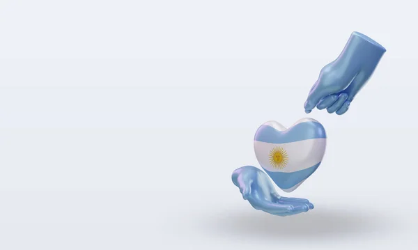 Charity Day Argentina Flag Rendering Right View — Foto de Stock