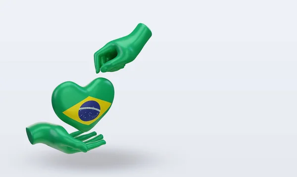 Добродійний День Бразильський Прапор Рендеринг — стокове фото