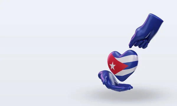 Charity Day Cuba Flag Rendering Right View — 图库照片