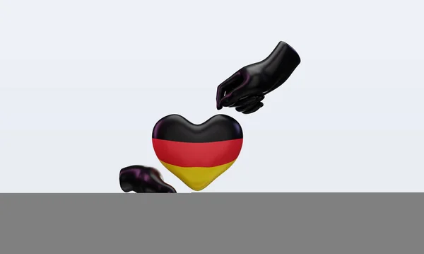 Charity Day Germany Flag Rendering Front View — Fotografie, imagine de stoc