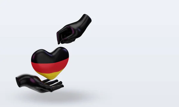 Благодійний День Німецький Прапор Рендеринг Лівий Вид — стокове фото