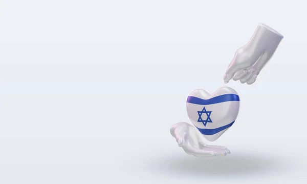 Charity Day Israel Flag Rendering Right View — Foto de Stock