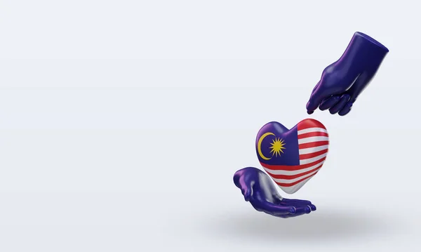 Третий День Благотворительности Флаг Малайзии Правым Видом — стоковое фото
