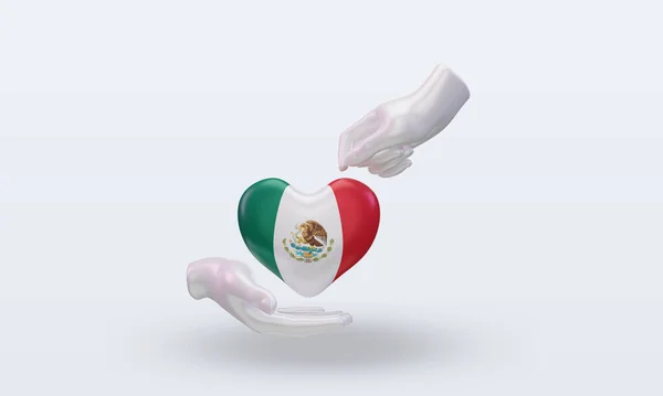 Charity Day Mexico Flag Rendering Front View — Φωτογραφία Αρχείου