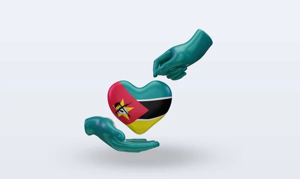 Charity Day Mozambique Flag Rendering Front View — Photo