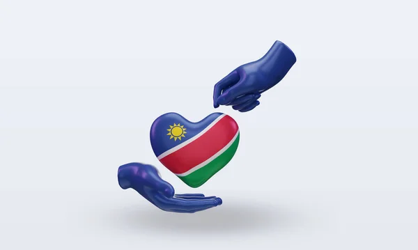 Charity Day Namibia Flag Rendering Front View — Foto Stock