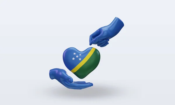 Charity Day Solomon Islands Flag Rendering Front View — 스톡 사진