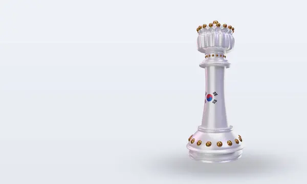 King Chess South Korea Flag — стокове фото