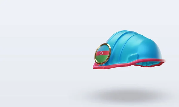 Engineer Azerbaijan Flag Rendering Right View — Foto Stock