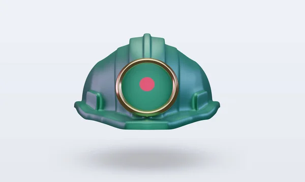 Engineer Bangladesh Flag Rendering Front View — Stok Foto