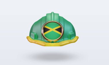 3D Mühendis Jamaika bayrağı ön görünüm