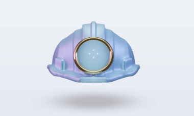 3d mühendis Mikronezya bayrağı ön görünüm oluşturma