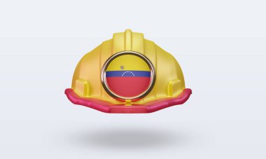 3D mühendis Venezuela bayrağı ön görünüm oluşturma