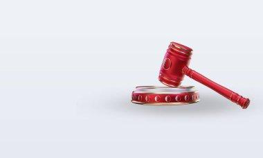 3D Justice Bahreyn bayrağı sağa bakıyor