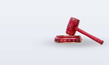3D Justice Danimarka bayrağı doğru görünüm veriyor