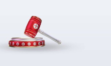 3d justice Georgia flag rendering left view
