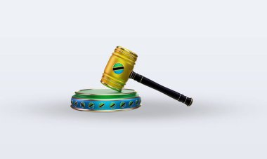 3D Justice Tanzanya bayrağı ön görünüm kazandırıyor