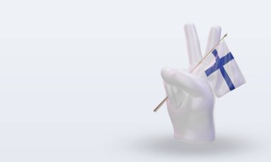 3d Barış Günü Finlandiya bayrağını sağa çevirme