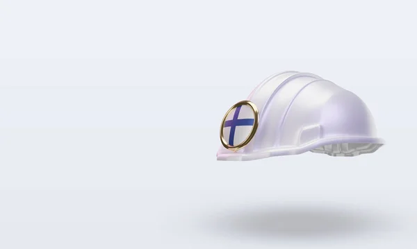 Engineer Finland Flag Rendering Right View —  Fotos de Stock