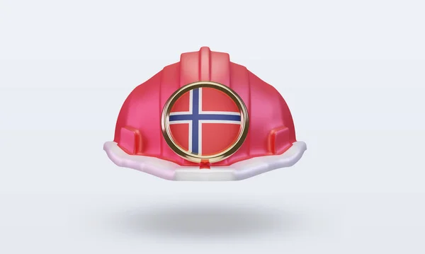 Engineer Norway Flag Rendering Front View — Foto de Stock