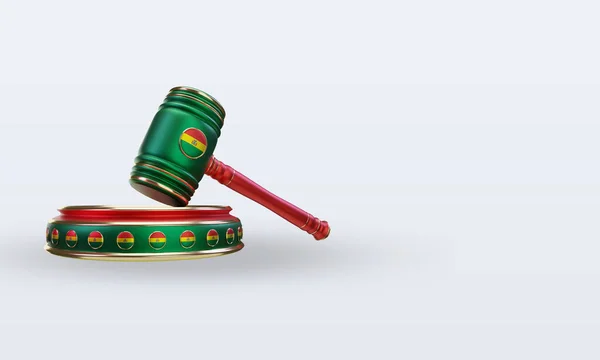 Justice Bolivien Flag Rendering Left View — Stockfoto