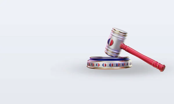 Justice France Flag Rendering Right View — Stockfoto
