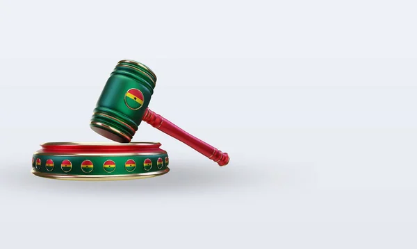 Justice Ghana Flag Rendering Linke Ansicht — Stockfoto