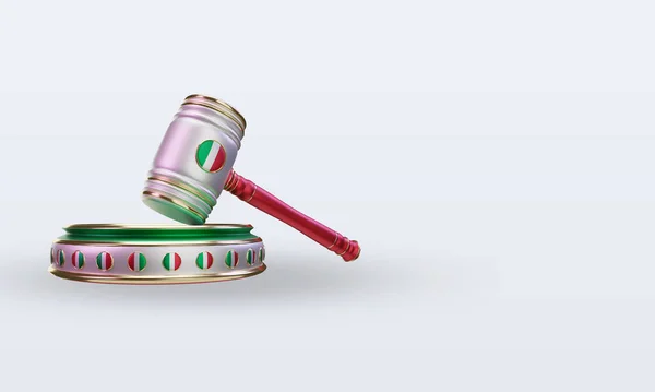 Justice Italien Flagge Rendering Linke Ansicht — Stockfoto