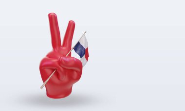 3D Barış Günü Panama bayrağı sol görüşü yansıtıyor