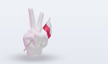3D Barış Günü Polonya bayrağı sol görüşü yansıtıyor