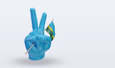 3d Barış Günü Ruanda bayrağı sol görüşü yansıtıyor