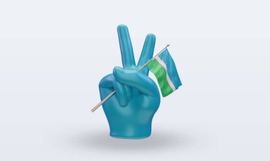 3d Barış Günü Özbekistan bayrağı cephe görüntüsü veriyor