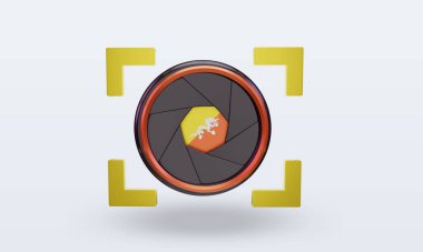 3d shutter camera Bhutan flag rendering front view