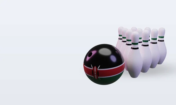 День Боулінгу Кенія Прапор Кенії — стокове фото